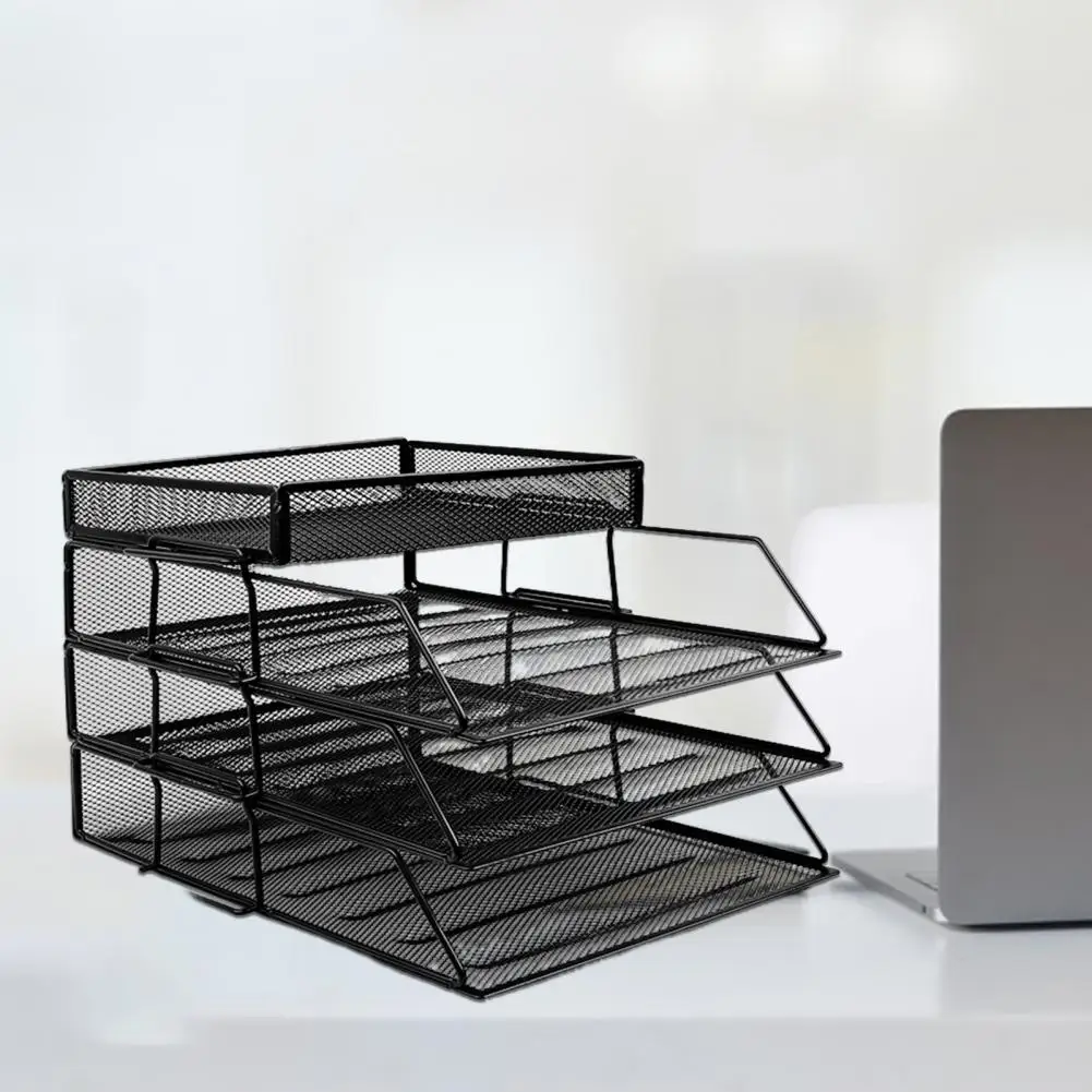 Snap-On Design Desk Organizer Bestand Rack Bureau Organizer Mesh Bestand Rack Met Verwijderbare Lagen Voor Kantoor Werkruimte Organisatie