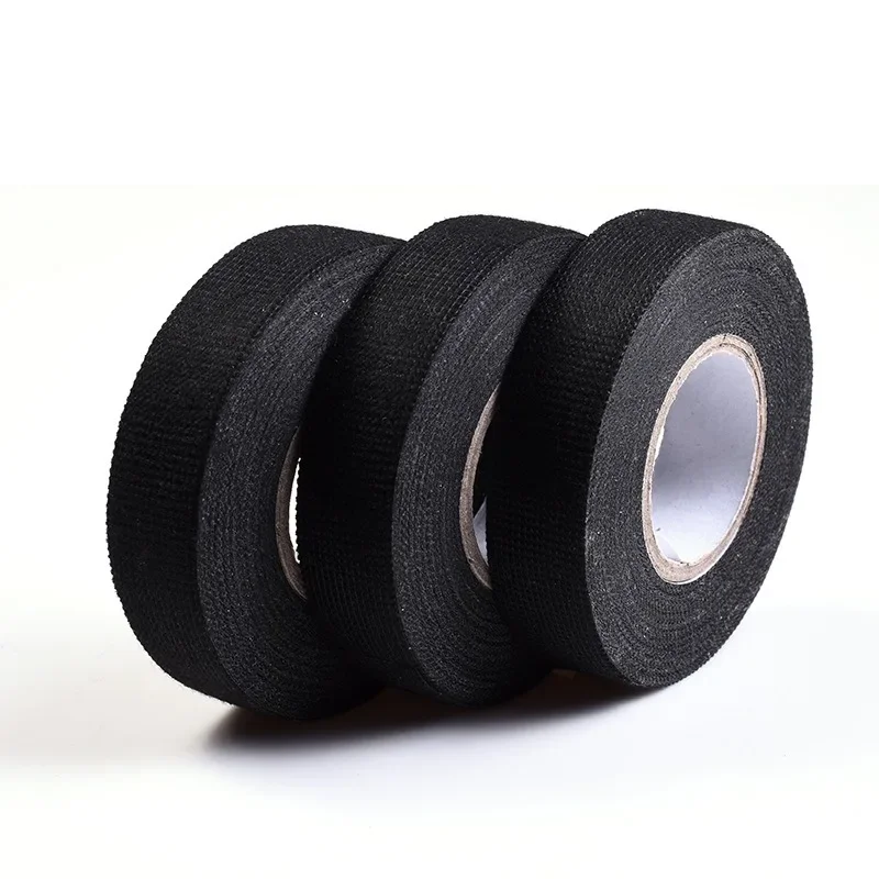 Flame Retardant Tape 105°C Heat-Resistant Adhesive Cloth 15m Automotive Wiring Harness Tape 9/15/19/25mm Width