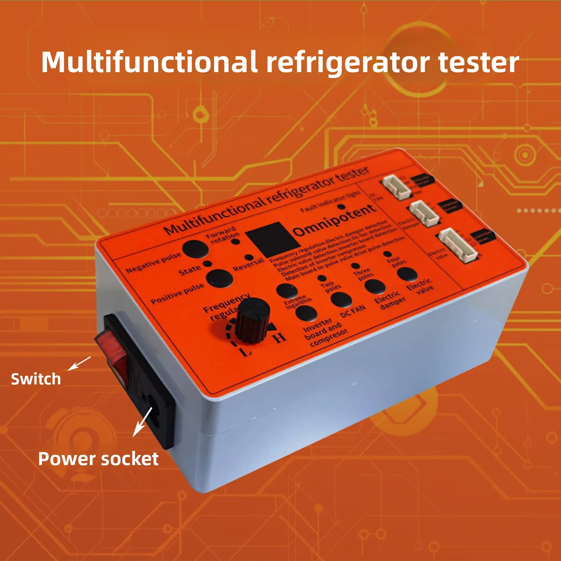 Refrigerator Inverter Tester, Multi-functional Detector for Compressor, Inverter Board, Fan, Damper, Solenoid Valve