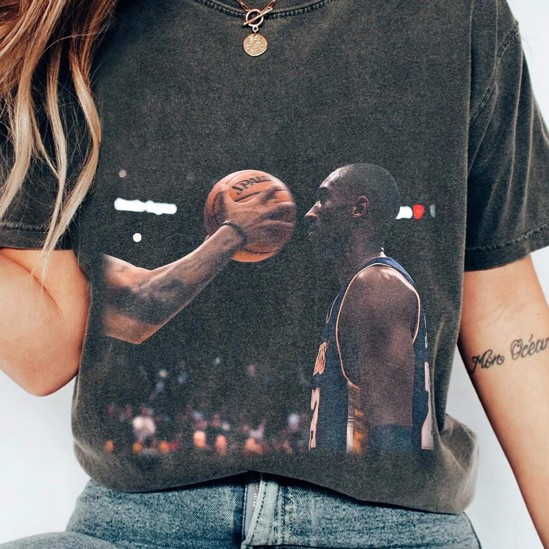 Vintage Kobe Bryant Shirt, 90er Retro Ikonisches Kobe Grafik-T-Shirt, Laker Kobe No Flinch T-Shirt, Mamba Mentality Basketball Geschenk – Detail 3