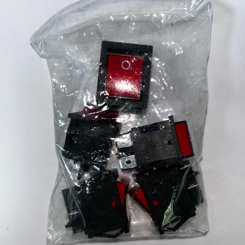 KCD4 40A 250V Welding Machine Power Rocker Switch Connector High Power High Current Pure Silver Spot Welding Machine Button