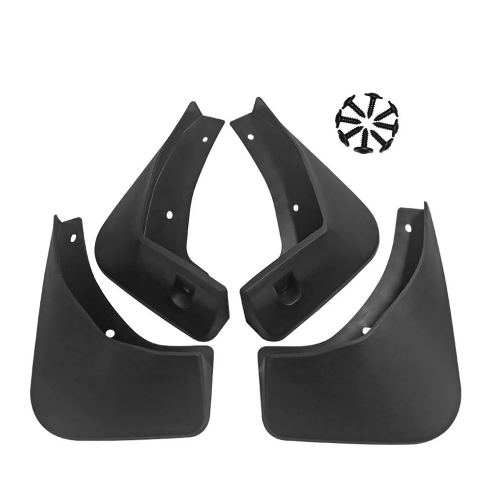 

4Pcs Car Mud Flaps Mudguards No Drilling Mudflaps Fender Flares Kit Front & Rear Wheel Winter Vehicle Sediment Protection