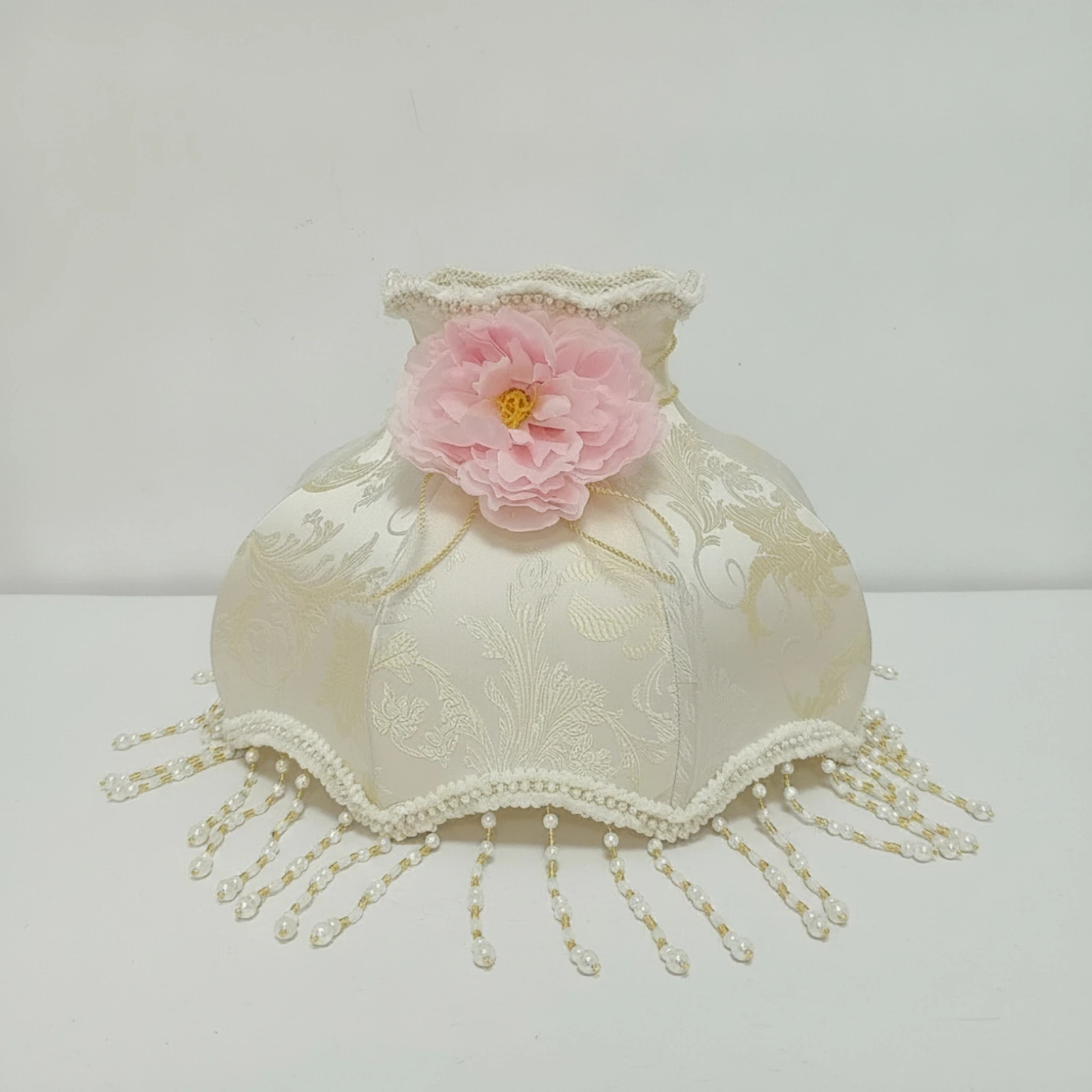Jacquard Silk Lampshade Table Lamp Replacement Cover Home Decorative Lamp Accessories for Home Bedroom Living Room Decor