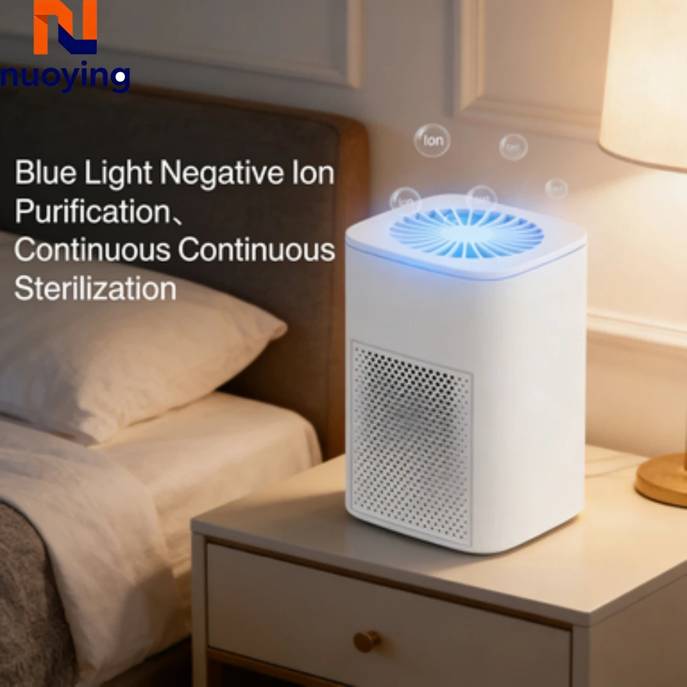 Purificador de Aire HEPA Doméstico con Generador de Iones Negativos para Humo, Olores y Formaldehído, Purificación Eficiente para Auto y Habitación