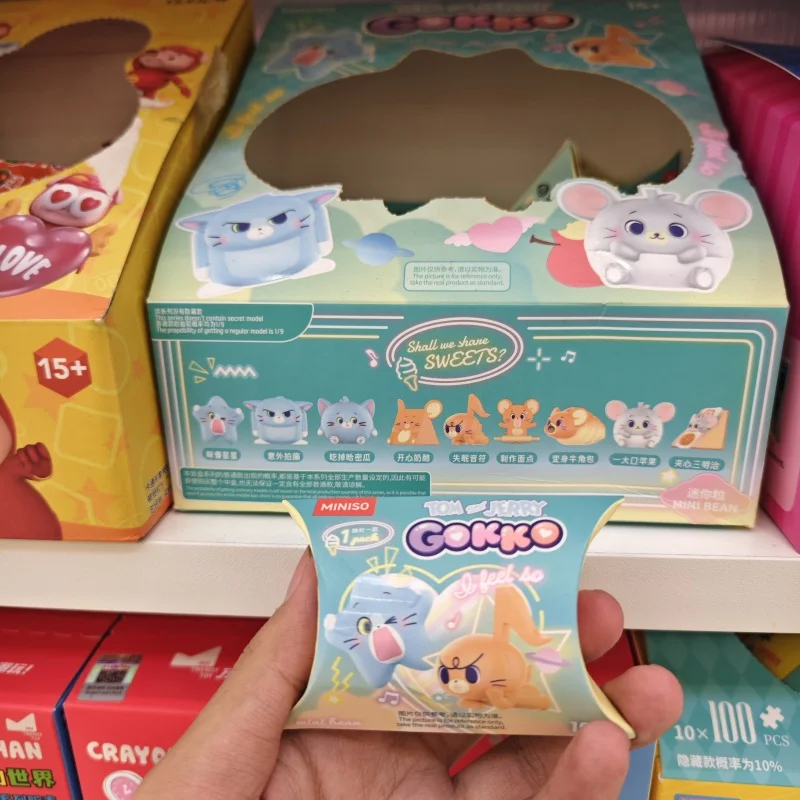 

MINISO Miniso Tom Cat Jerry Mouse Weird Series Мини-слепая коробка с украшениями Подарочная коллекция