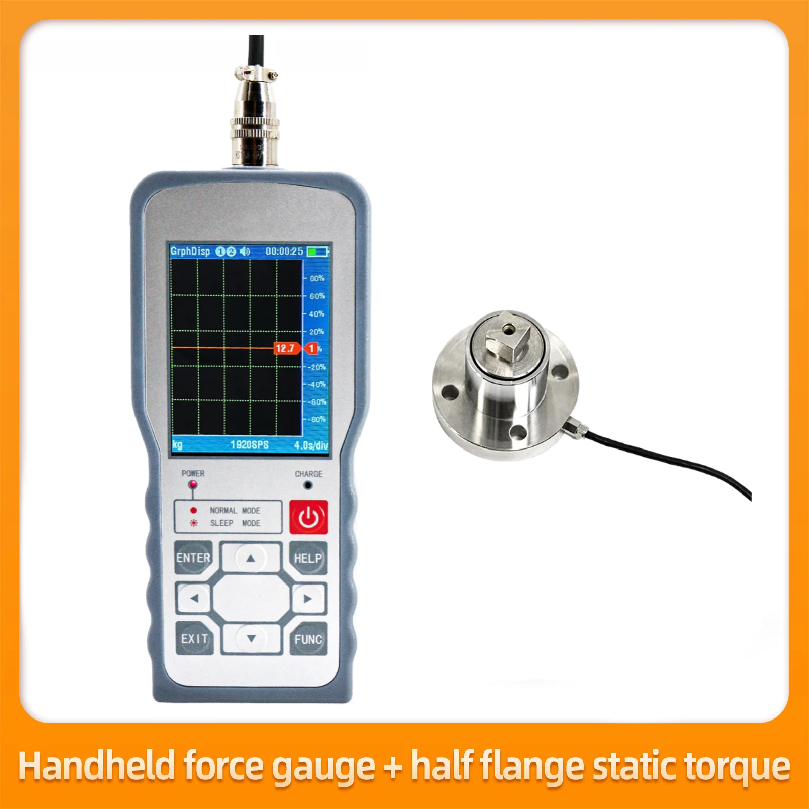 Static Torque Load cell Sensor with Digital Force Gauge,5Nm 20Nm 50Nm 100Nm 200Nm 500Nm 1000Nm,Transient Waveform Data