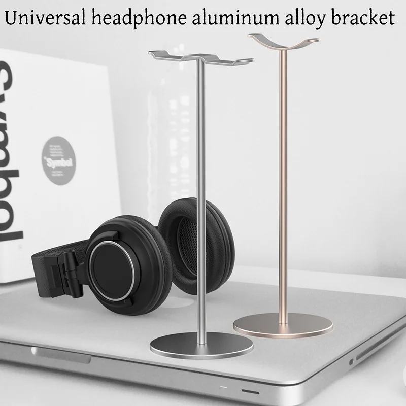 Curved Aluminum Headphone Stand Rack Sturdy Metal Gaming Headset Earphone Holder Hanger with Solid Base for Table Desk Display