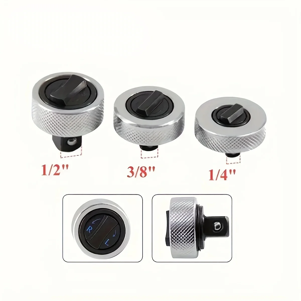 3Pcs Mini Ratchet Socket Wrench Whole Steel Palm Ratchet Socket Finger Reversible Ratchet Handle 1/4
