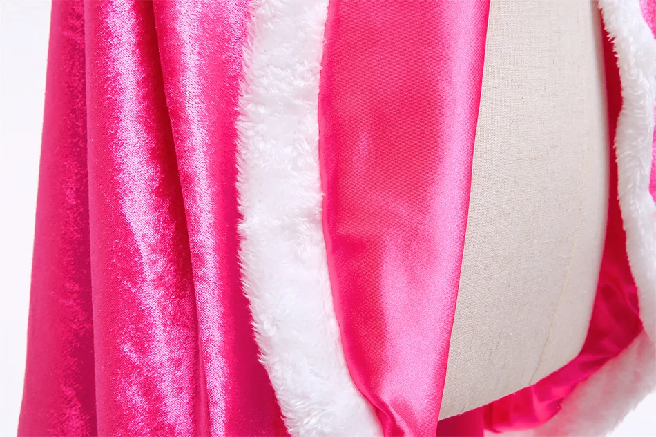 Prinzessin süßer fester Umhang mit Kapuze für Mädchen und Kinder, Winterumhang, Weihnachten, Geburtstag, Halloween, Karneval, Party, Kostüm, Cosplay-Zubehör – Detail 13