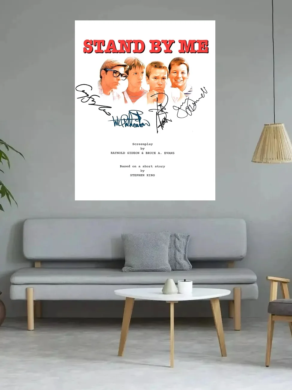 Stand By Me Movie Autographed Signed, Print Art Canvas Poster, For Living Room Decoration, Home Wall Decor Picture