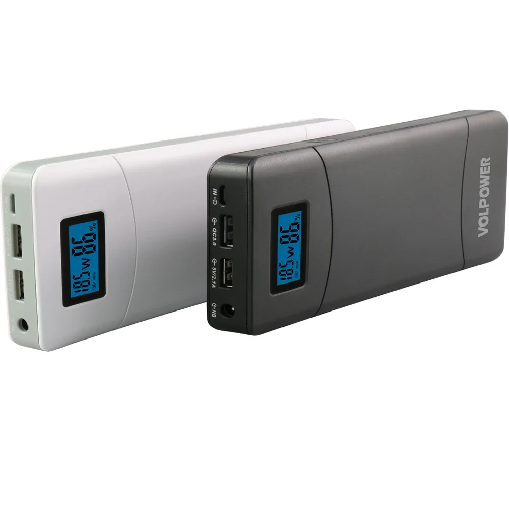 Volpower new product P65 QC3.0 Portable power bank 20000mah DC output power bank 12v 24v 15v 19v 20v 1A 2A 3A 4A 5A