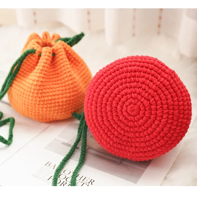 DIY Creative Gift Christmas Pumpkin Backpack Yarn Hand-crocheted