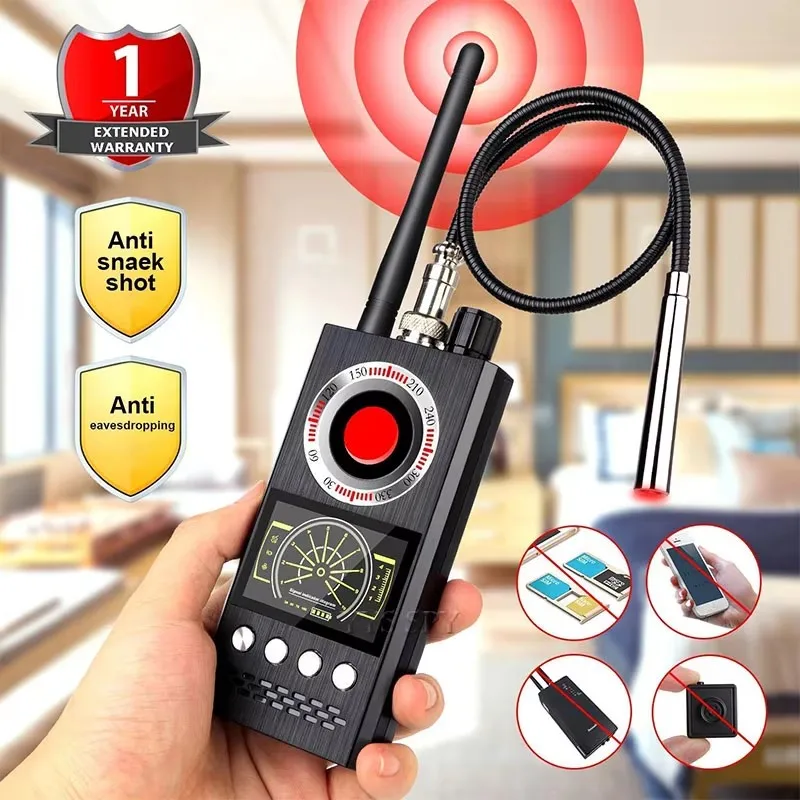 Detector inalámbrico K68, cámaras Wifi, Audio GSM, dispositivos GPS, Detector, cámara espía oculta/dispositivo de absorción, escáner, detección de señal CDMA
