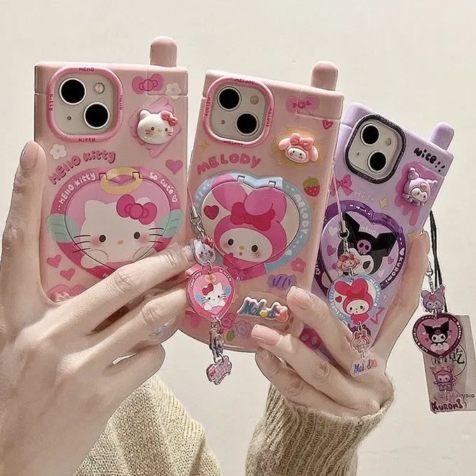 

Чехол для телефона Sanrio Periphery Hello Kitty, подходит для iPhone 15 Pro Max Apple 14 Pro, защитный чехол 13/12 Melody
