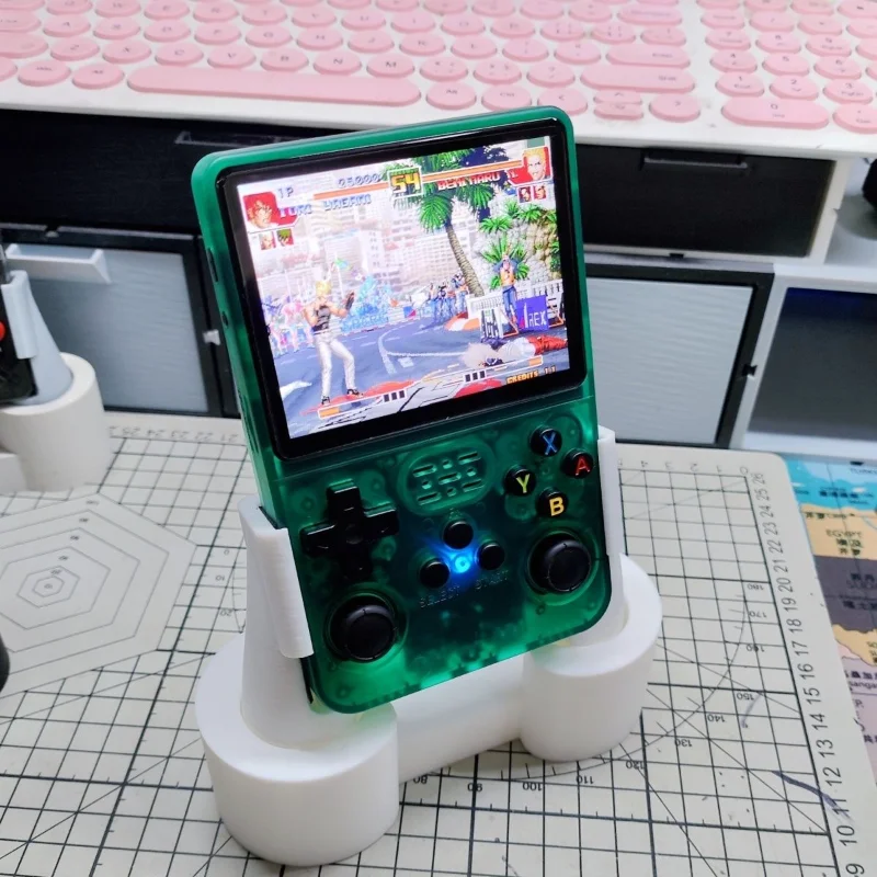 For Anbernic R36S 3D Printing Game Console Hand Gamepads Grip Handle Palm Base Display Table Hole Plate Bracket Stands