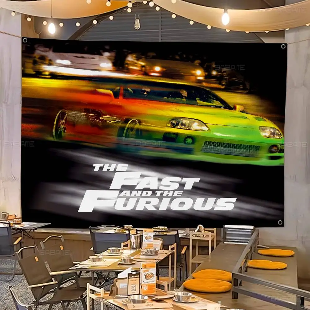 

Movie F-Fast n F-Furious Small Size Cheerleading Banner Hand Pulled Flag Outdoor Atmosphere Flags