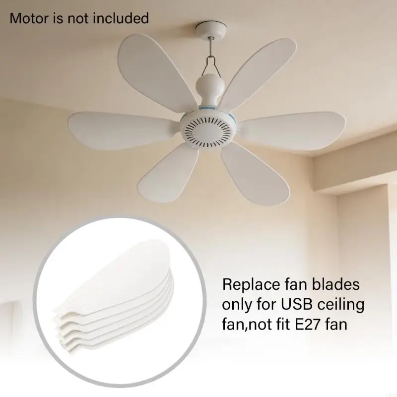 White ABS Alternative Components For USB Propelled 3/6pcs Fan Leaf Mini Unit 180mm Length Quiet Design