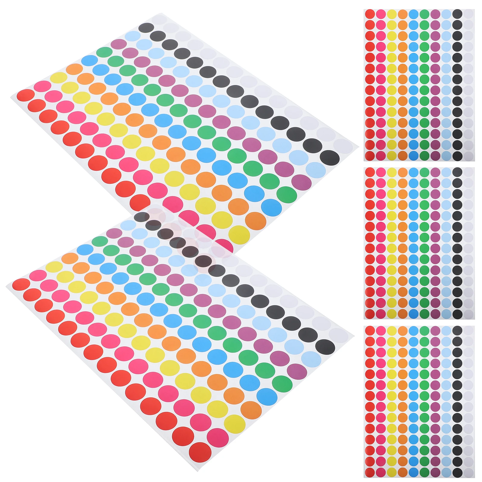 

5PCS Colorful Round Stickers Small Dot Labels for Classification Paper School Supplies Self Adhesive Safe Material Circle