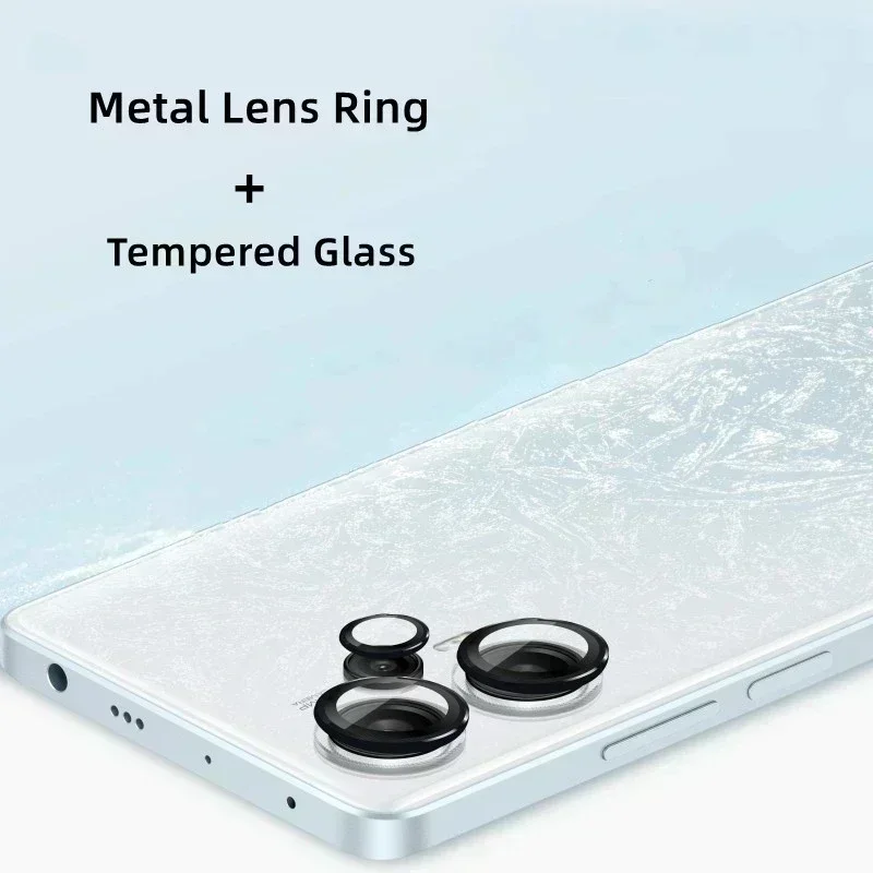 Aluminum Alloy  Camera Ring for Xiaomi POCO F5  Phone Protective Lens Glass Screen Protector  Background Cover