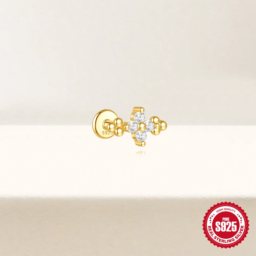 CANNER 1 Stück 925 Sterling Silber Tragus-Piercing-Ohrringe für Frauen Knorpel-Spiral-Piercing-Ohrring 925 Silber Schmuck Geschenke – Detail 14