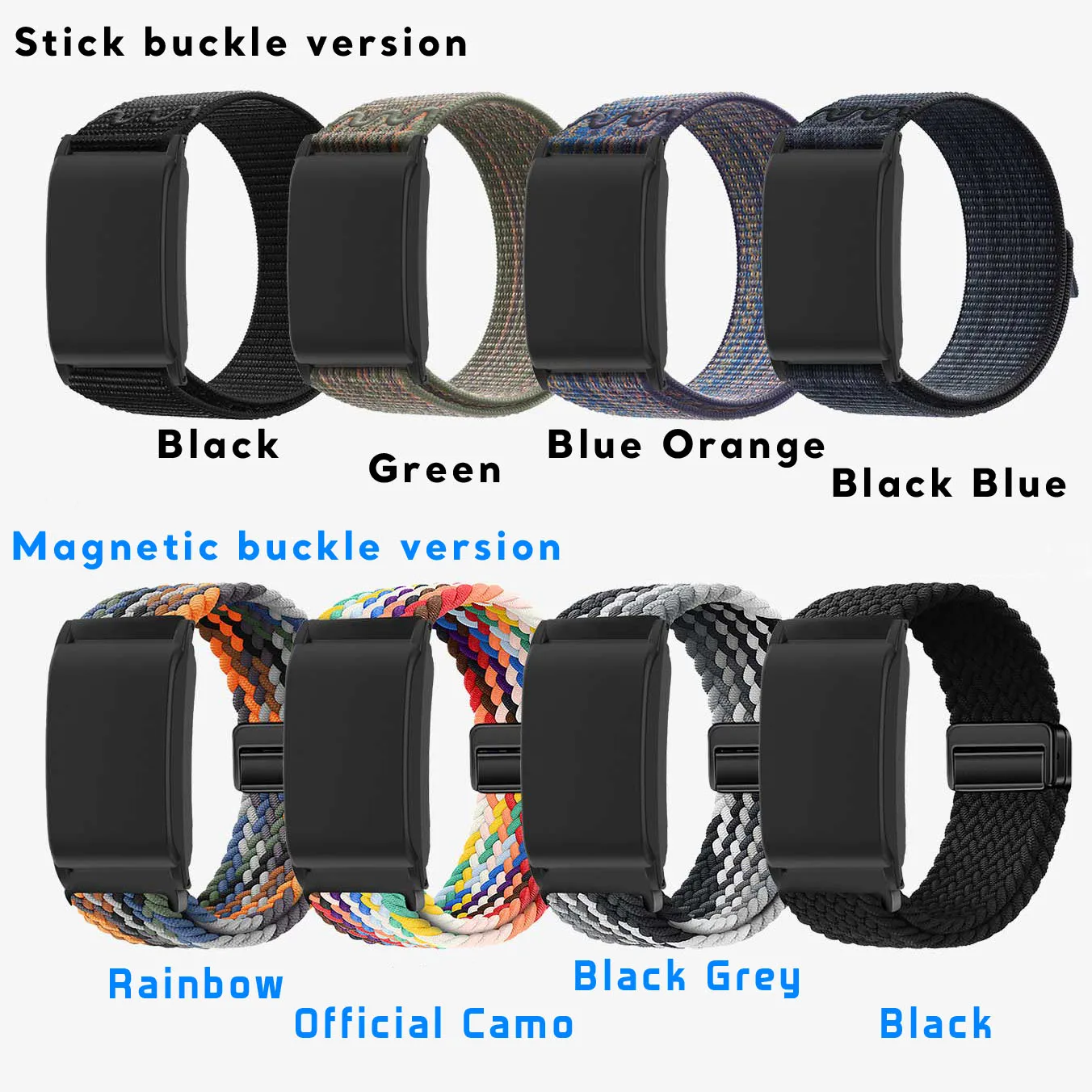 Watch Band for Whoop 4.0 5.0 Nylon Loop Bracelet Lightweight Wristband for Whoop 5.0 Adjustable Weave Fabric Strap Accessories