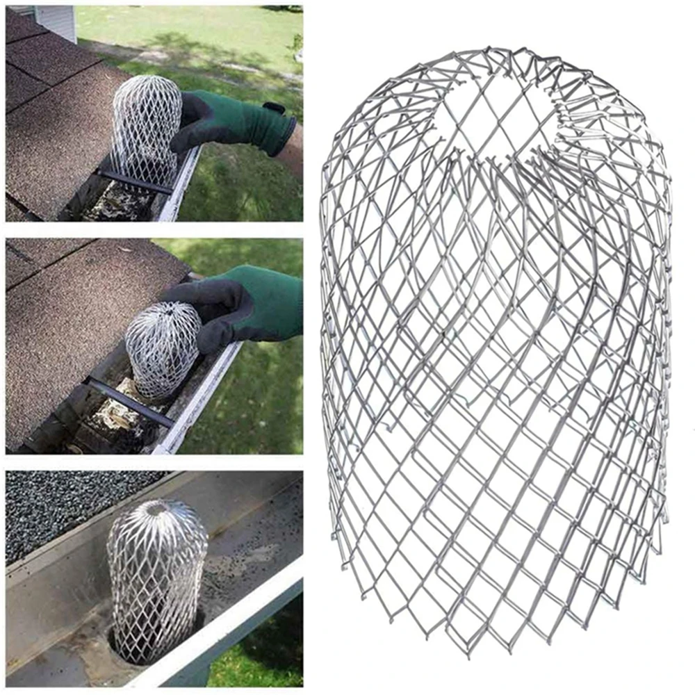 Aluminum Blockage Leaf Drains Colanders Guard Filters Strainer Roof Gutter Drain Net Cover