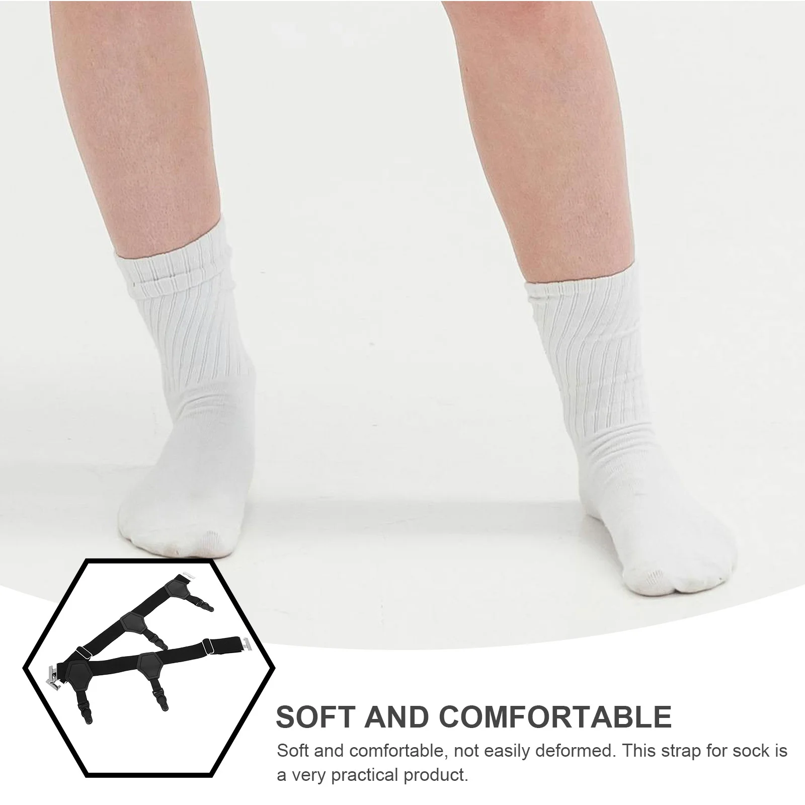 2 قطعة الأربطة جورب المضادة للانزلاق مقاطع مريحة عدم الانزلاق لهوكي الجليد التزلج الرجال العالمي الآمن جورب السحابات #4