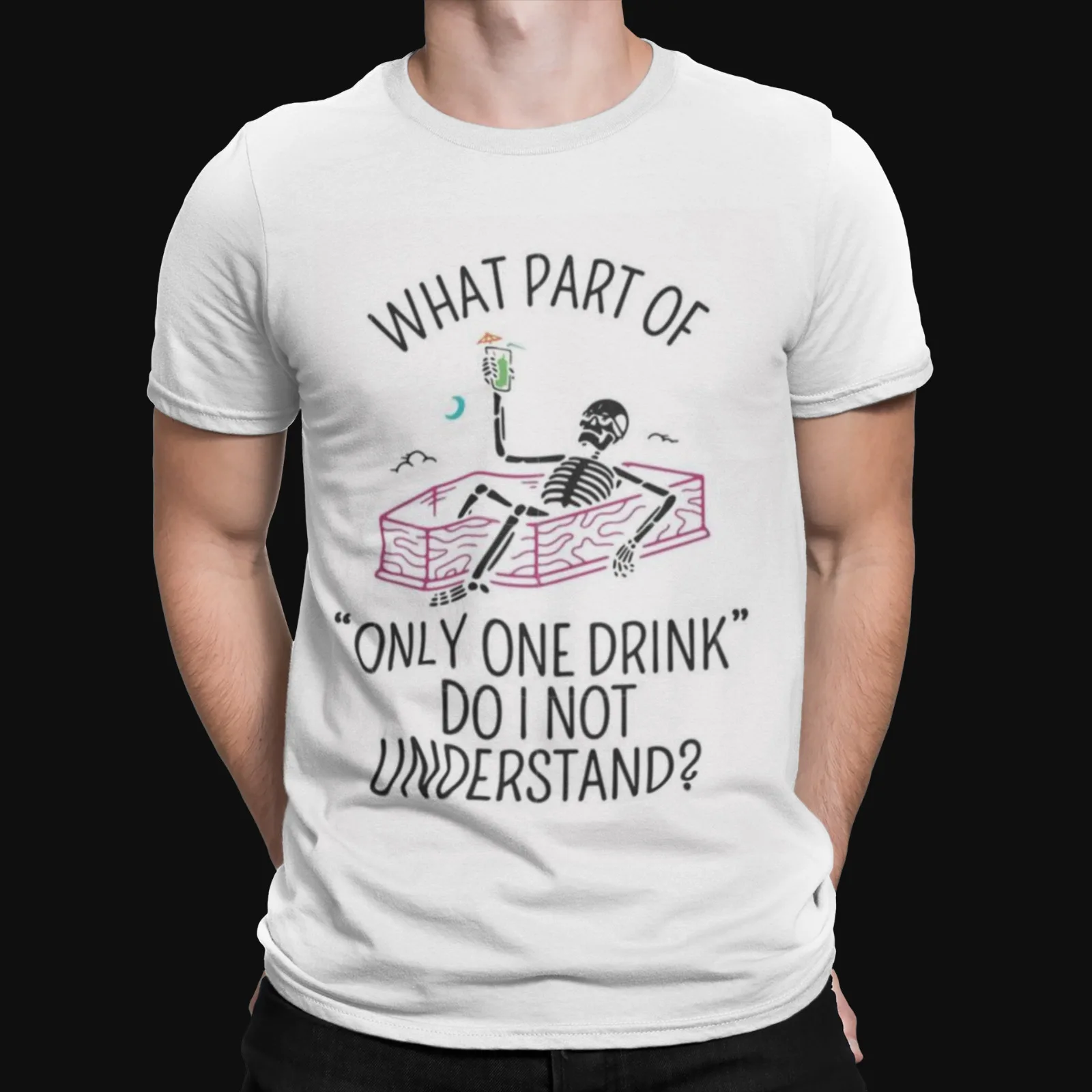 

Футболка с надписью «Only Drink»-Забавный дизайнерский ретро-Телевизор со спиртом для взрослых