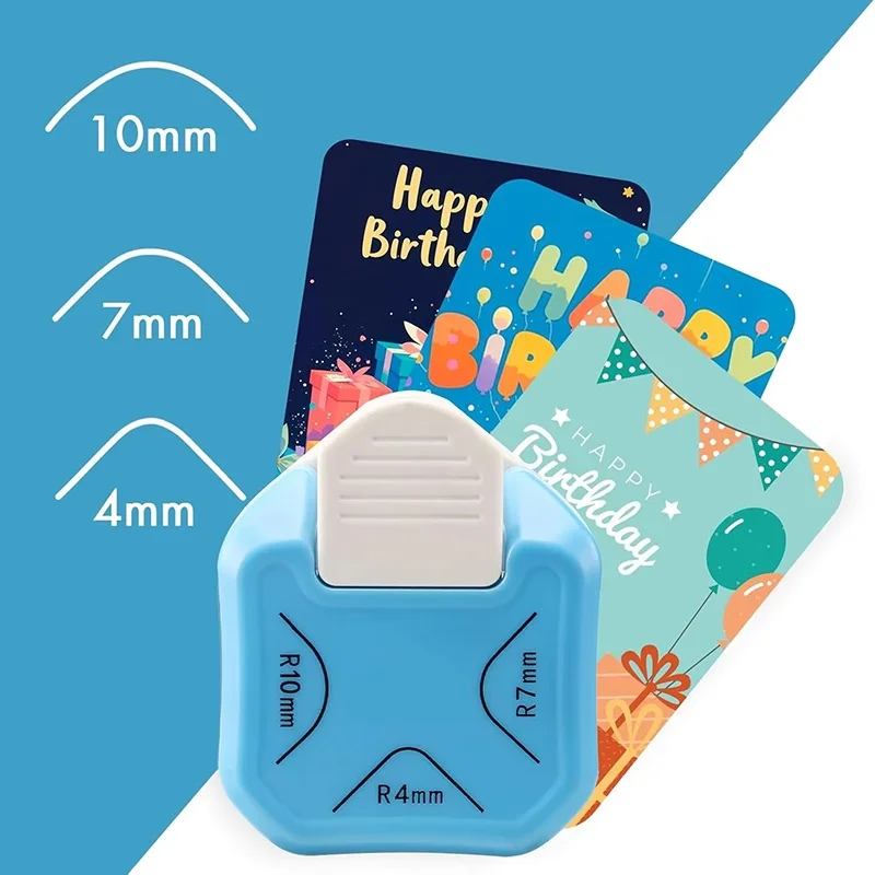 3 In 1 Durable Corner Rounder Cutter R4/R7/R10 Paper Trimmer Punch For Scrapbook Planner Photo Card Business Card DIY Craft Tool