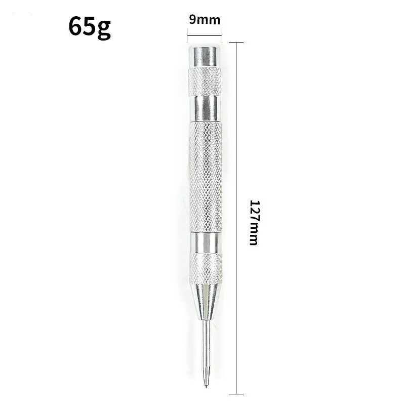 Automatic Center Punch Spring Loaded Positioning Pin Punch Metal Wood Drilling Marking Locator Hand Tool Adjustable Center Hole