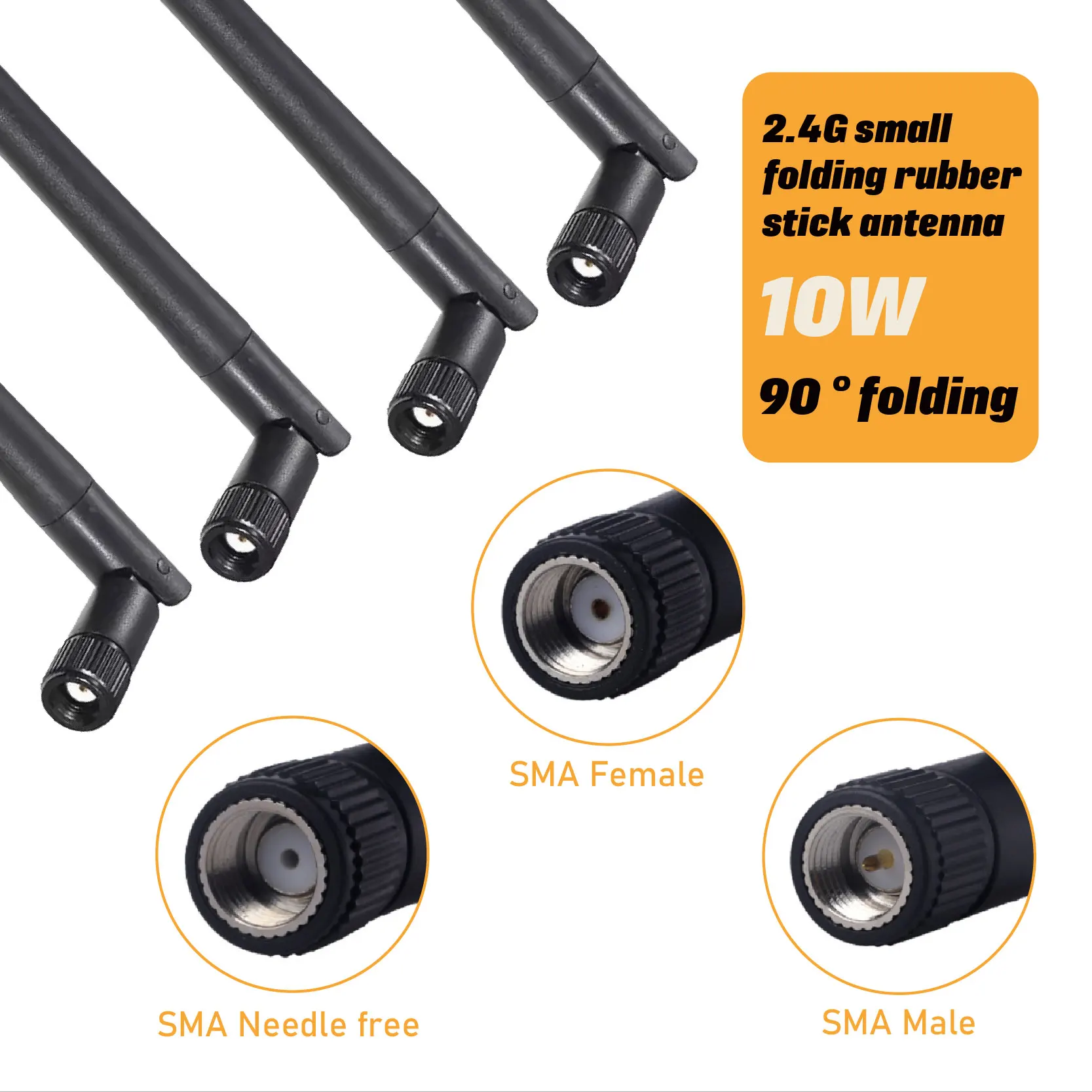 Antena wi-fi sma macho fêmea, antena de substituição sem agulha para gravador de câmera de segurança vedio sem fio 2 peças wifi 2.4ghz 3dbi