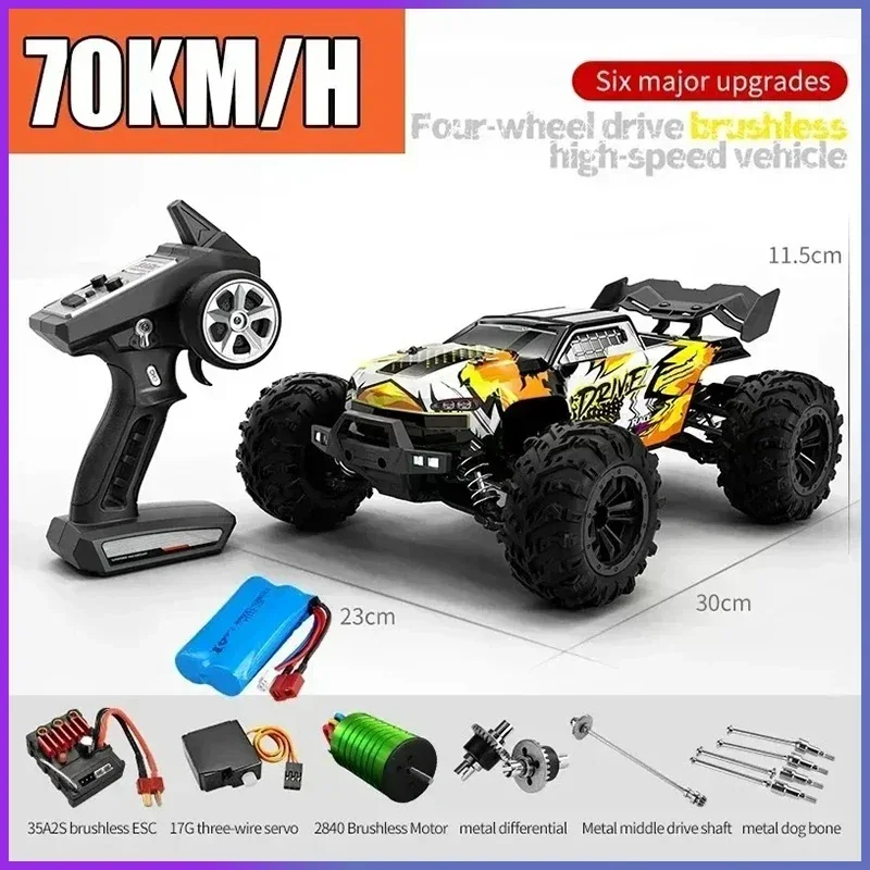 1:16 70km/h スーパーブラシレス 50km/h ブラシ付きRCカー 4x4 オフ