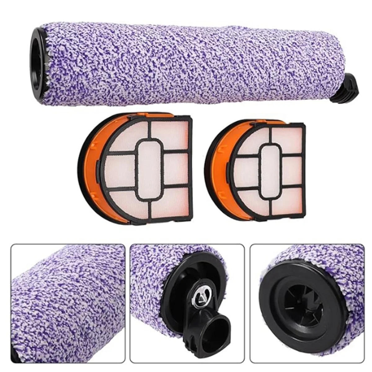 Pacote de rolo de escova e filtro de substituição WDB1F2 para peças de aspirador de pó Hydrovac WD101 WD201 WD100 WD200 AW201, B