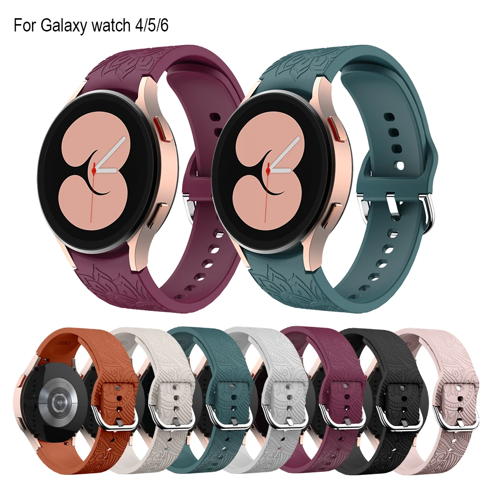 Outdoor Silicone Strap for Samsung Galaxy Watch 6 5 4 Classic Band Engrave Full Cover Personalised Accessories Sport Man band