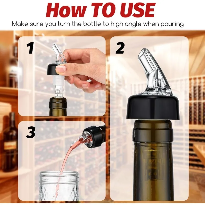 Automatic Measured Bottle Pourer Spout Bottle Pourer Liquor Bottle Pourers Bottle Jigger Quick Shot Spirit Measure Pourer
