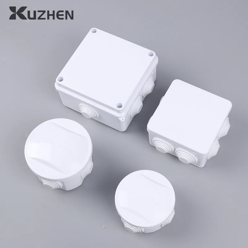 White Connection Cable Branch DIY Waterproof IP65 Power Case Junction Box Indoor Wire Shell Electric Control Boxes