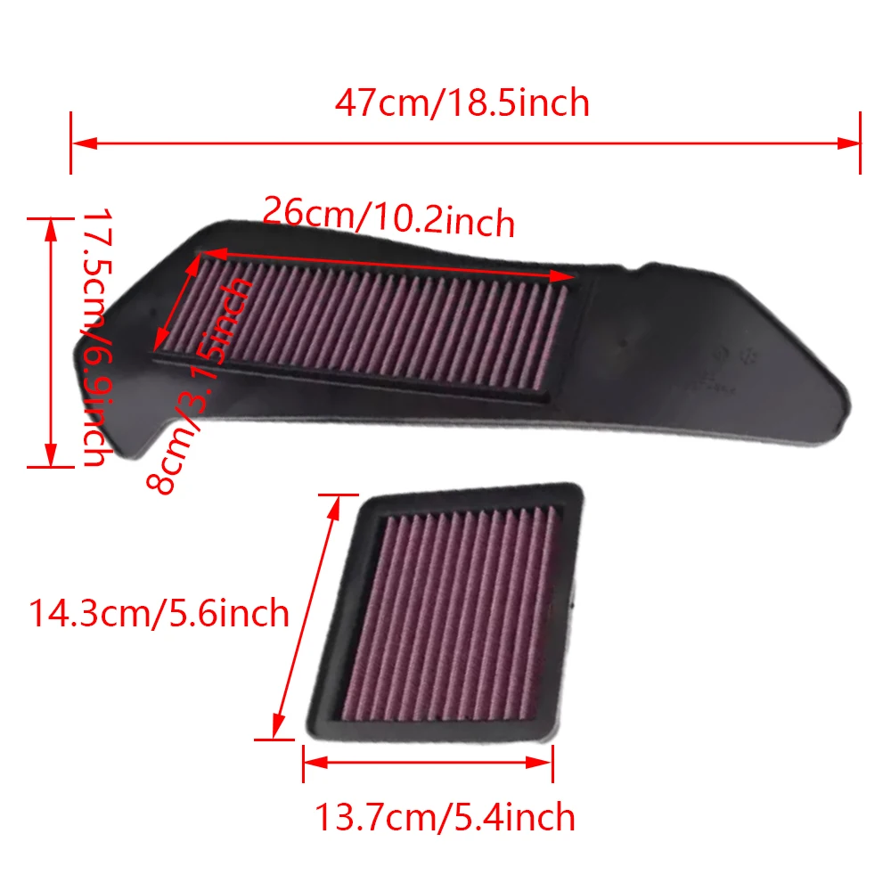 Motorcycle Air Filter Air Intake Cleaner Filter Engine Protect for Yamaha XMAX 250 XMAX300 2017 2018 2019 2020 2021