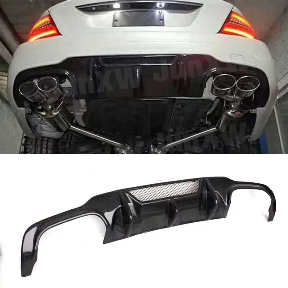 

Для C Class для Mercedes Benz W204 C180 C200 C260 C300 C63 Для AMG 2012-2014 Задний бампер из углеродного волокна Губа FRP Диффузор Спойлер