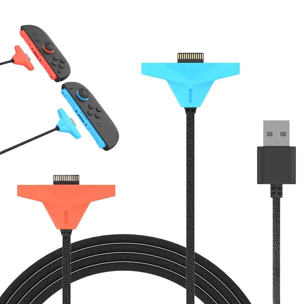 Charging Cable Magnetic For Switch2 Left & Right Controllers 2-in-1 Dual Charger, For Switch2 Charging Accessory E7W8
