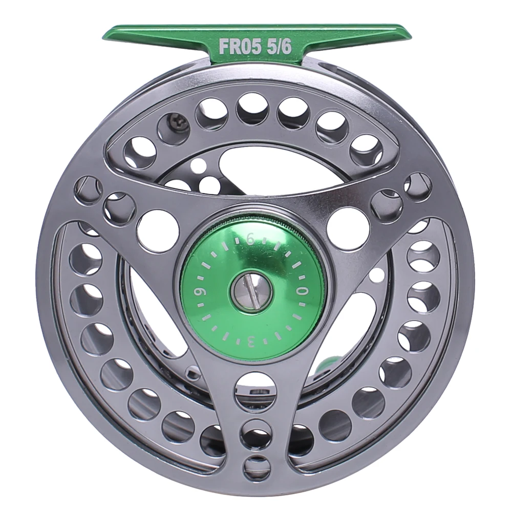 Fly Fishing Reel Large Arbor 2+1 BB with CNC-machined Aluminum Alloy Body and Spool in Fly Reel Sizes 3/4,5/6,7/8