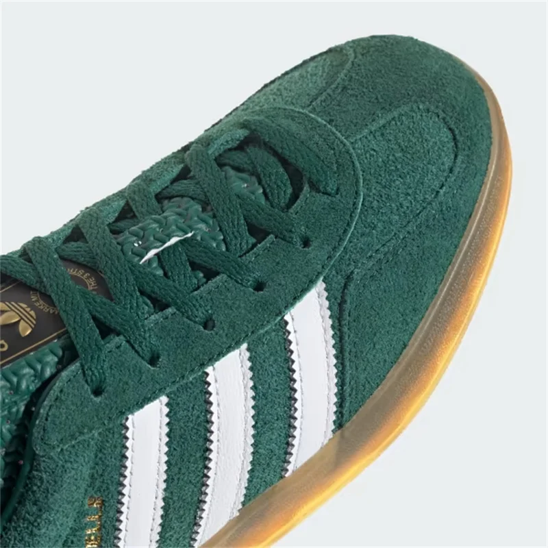 Adidas Clover GAZELLE INDOOR Suede upper Retro Board Shoes Men\'s and Women\'s Moral Training Shoes Textile lining Sneakers