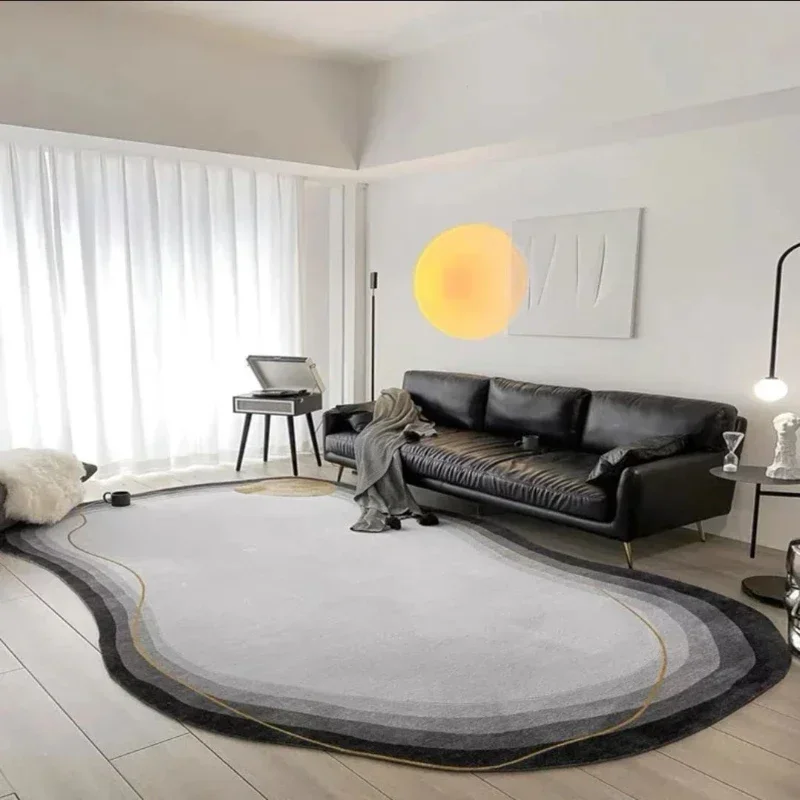 

Modern Minimalist Carpets for Living Room Irregular Shape Bedroom Decor Plush Carpet Fluffy Soft Bedside Mat Home Washable Rug