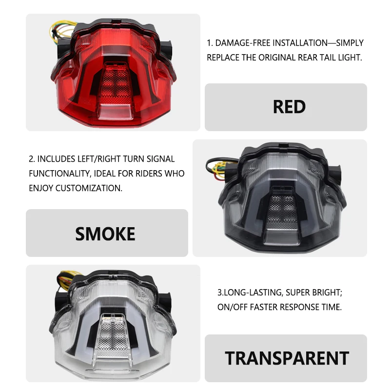 For YAMAHA MT-07 YAMT 2025 Motorcycle LED Tail Light MT07/Y-AMT 2026 Rear Brake Light Stop Lamp Integrated Turn Signal Flasher