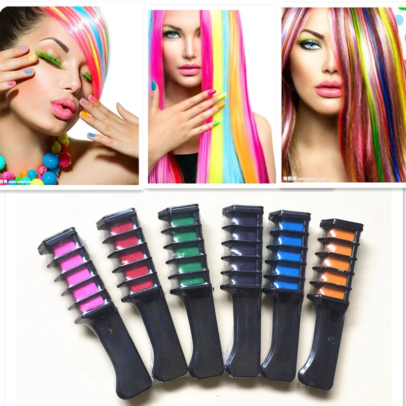 Hot Sale 1PC Disposable Temporary Dye Stick Mini Hair Dye Comb Hair Dye Chalk Make Up Hair Dye Brush