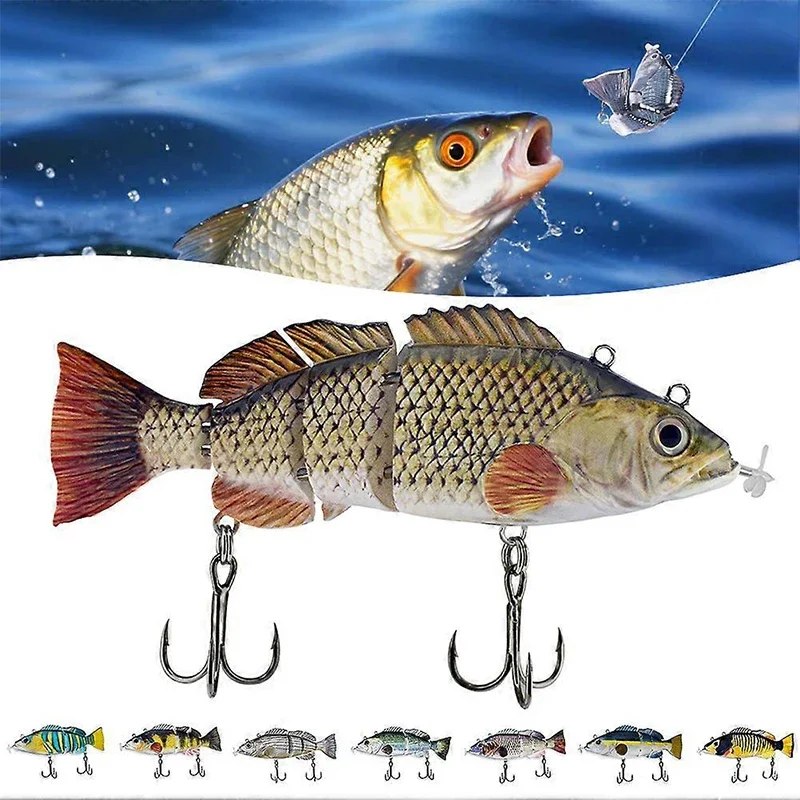 Robotic Auto Swimming Lure USB Rechargeabl Electronic Fishing Lure 4 Segment Wobbler Hard Swimbait Fishing Tackle Pesca 9cm/13cm