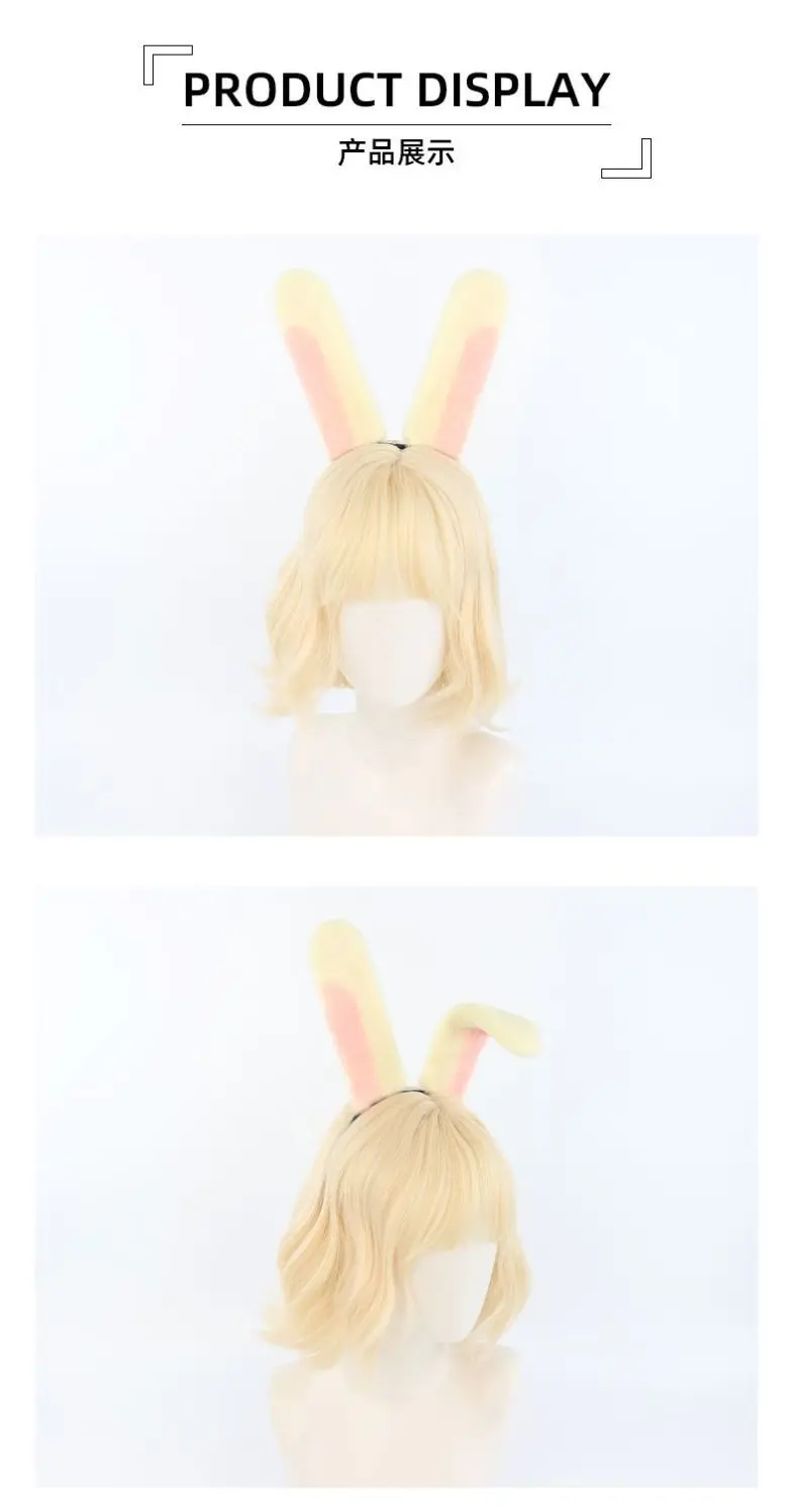 Y2K Cosplay Anime Chiikawa Usagi Momonga Rabbit Ear Headband Soft Hair Accessory Cute Fluffy Hair Hoop Women Girls Daily Party