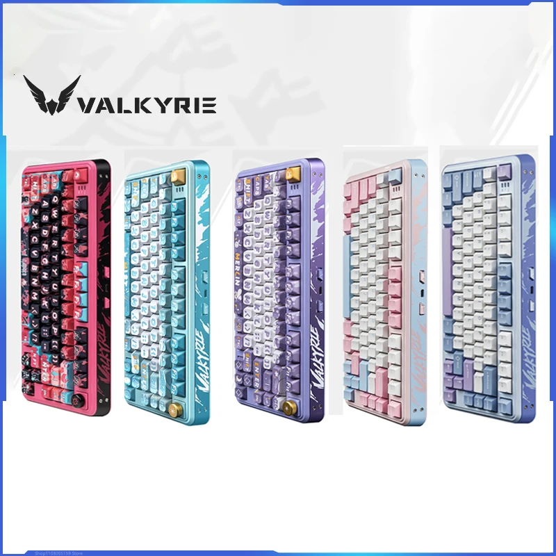 VALKYRIE VK75 Mechanical Keyboard Bluetooth Wireless 2.4G 3-Mode 4000mAh/8000mAh RGB Hot Swap Gasket Office Gaming Keyboard Gift