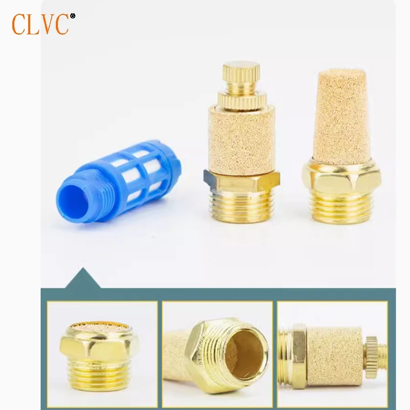 BSL 1/4 3/8 Long head pointed flat head electromagnetic valve Muffler adjustable flow plastic Valve Pneumatic Muffler Fitting