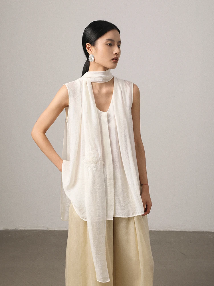 

Легкая шелковая блузка Vimore Cool Silk Sa Ele Dra Svel из натурального шелка, свободного кроя, с V-образным вырезом, защита от УФ-излучения