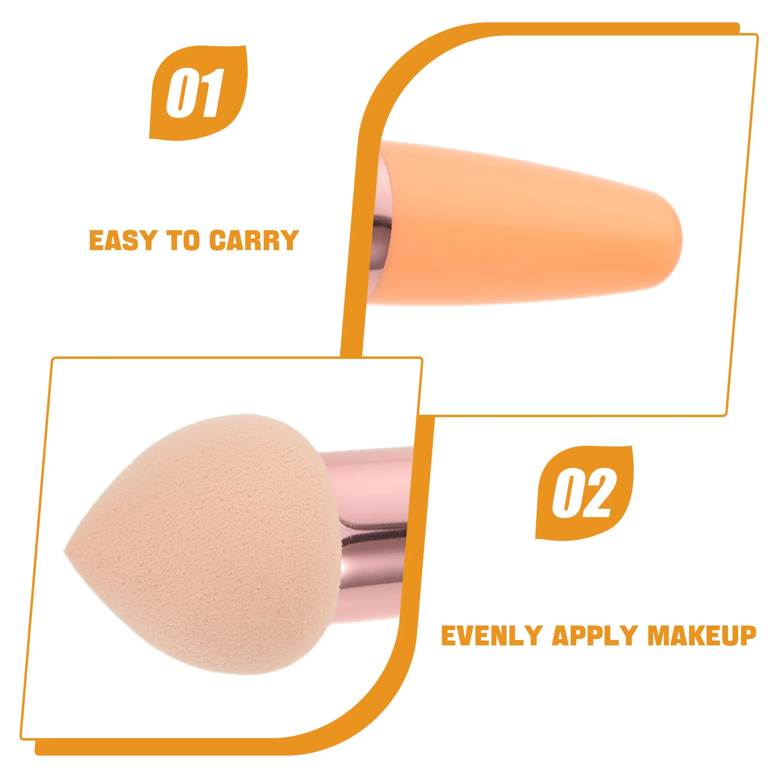 6Pcs Sponge Set Soft Makeup Eggs for All Skin Types Reusable Foundation Applicator Daily Cleaning Home Salon